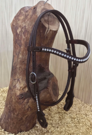 Western Hoofdstel Crystal Browband