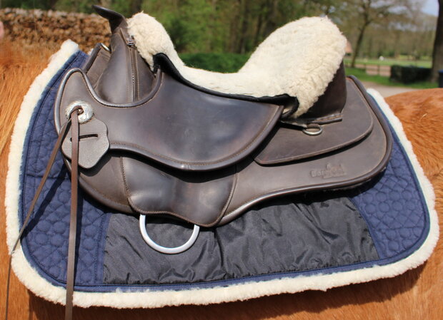 Foto&#039;s van pads onder diverse zadels